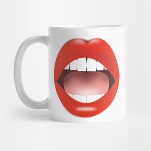 surprise mouth with red lips Mug